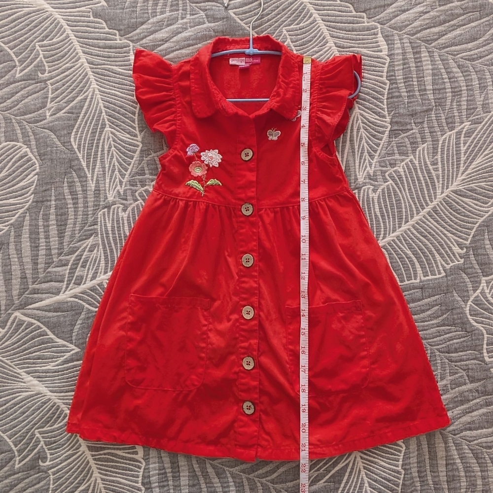 Penelope Mack Red Dress with Floral Accents